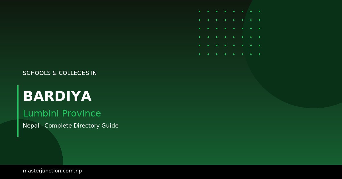 Best Schools in Bardiya - Find Your Perfect Fit