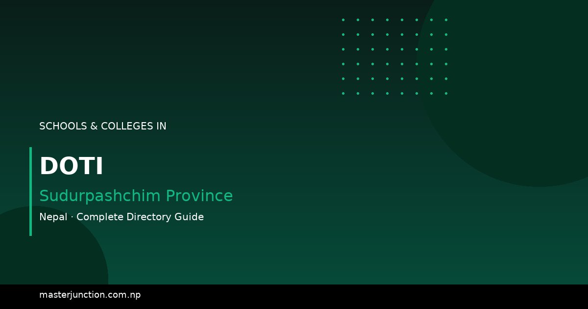 Best Schools in Doti: Top Educational Institutions