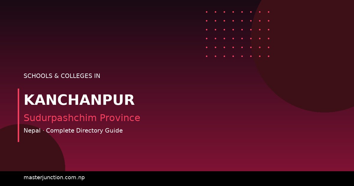 Schools and colleges in Kanchanpur, Sudurpashchim Province, Nepal