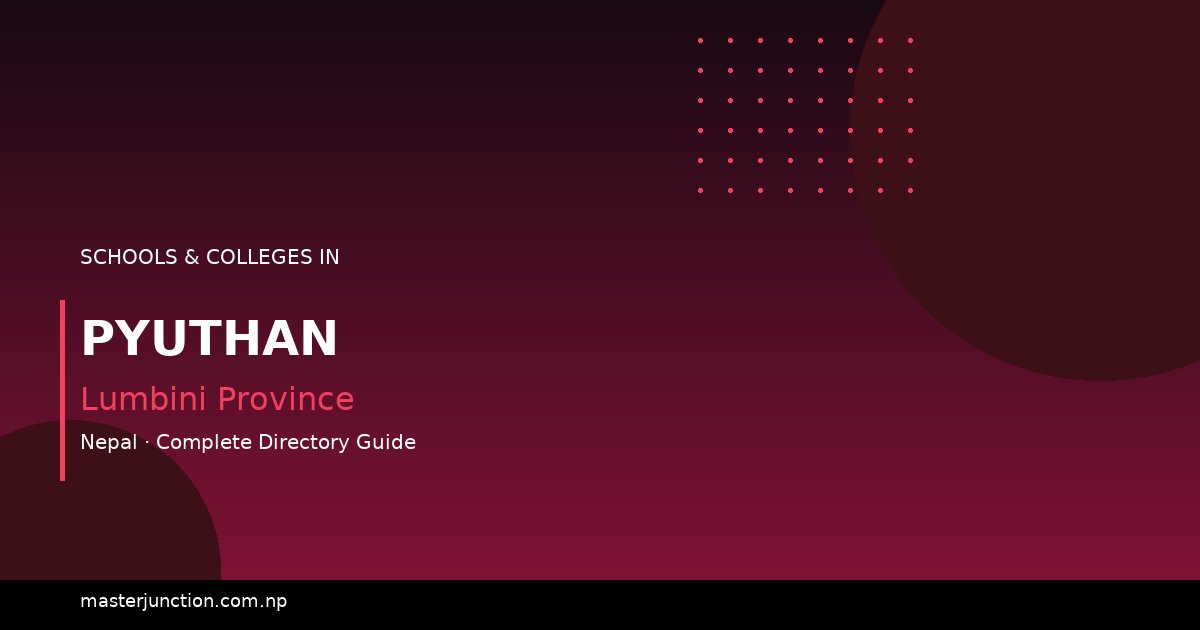 Best Schools in Pyuthan: A Comprehensive Guide