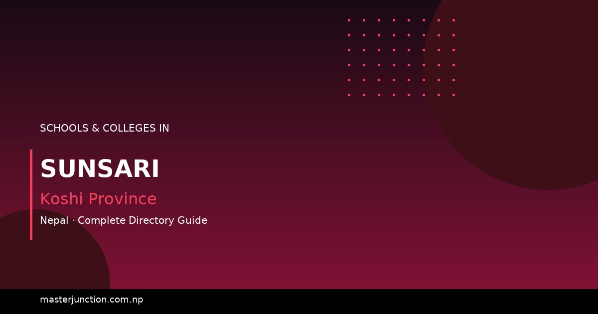 Explore the Best Schools in Sunsari, Nepal