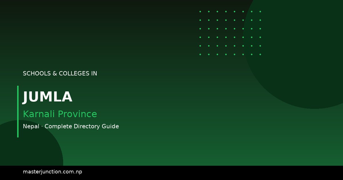 Discover Jumla's Best Schools for Quality Education