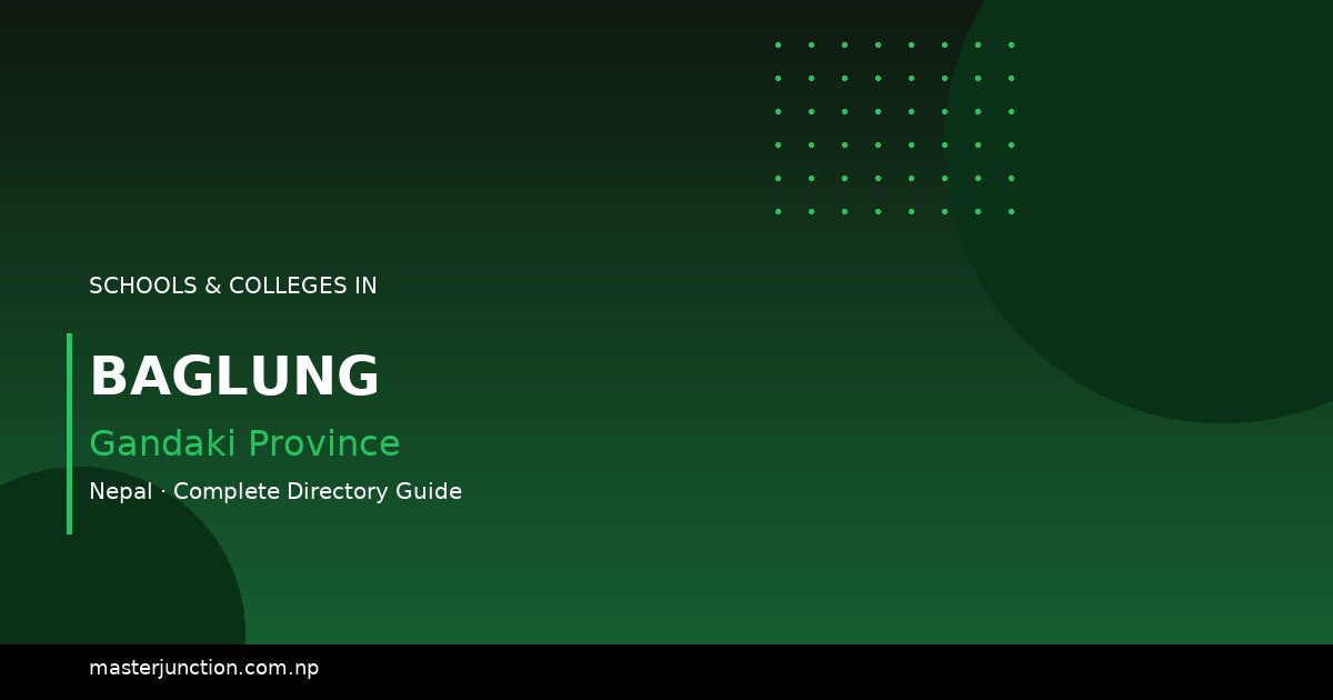 Top Schools in Baglung: Quality Education Awaits