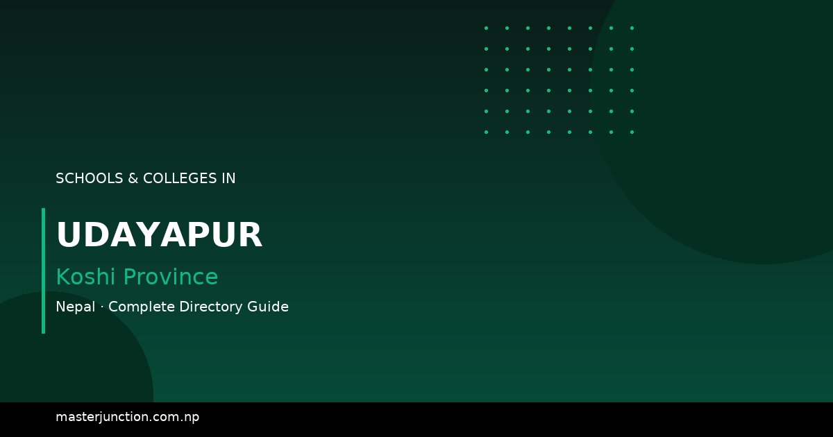 Best Udayapur Schools: Find Your Perfect Fit